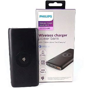 Carregador Portátil Power Bank Indução 10Ah Turbo Philips
