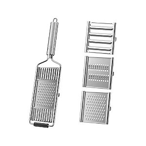 Ralador c/ Cabo 3 Lâminas Inox Cozinha Legumes UnyHome