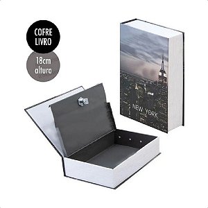 Cofre Formato Livro Camuflado C/ Chaves Porta Joia Dinheiro