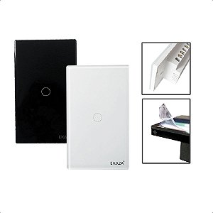 Interruptor Touch 2.5D Inteligente 1Botão WiFi Alexa