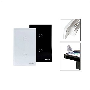 Interruptor Touch Intelig 2Botões WiFi Alexa Google