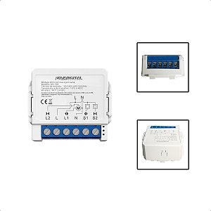 Mini Módulo Relé P/Cortina Persiana WiFi+RF433Mhz Inteligent