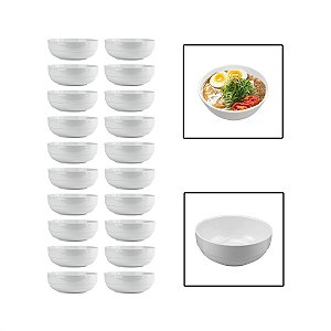 Kit 20 Tigelas Bowl 700ml Melamina Cumbuca Caldo Sopa Salada