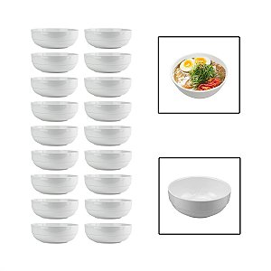 Kit 18 Tigelas Bowl 500ml Melamina Cumbuca Caldo Sopa Salada
