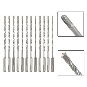 Jogo 12 Brocas SDS Plus 6X160 mm Aço Carbono Tungstênio