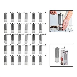 Kit 30 Moedor Manual de Café em Aço Inox e Acrílico UnyHome