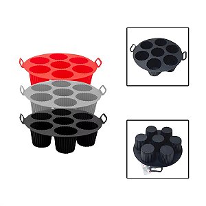 Forma Cesto Silicone Air Fryer Cupcake Muffin Mini Bolo