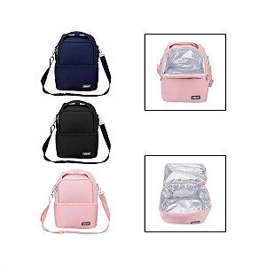 Bolsa Térmica Lancheira Porta Marmita 2 Andares