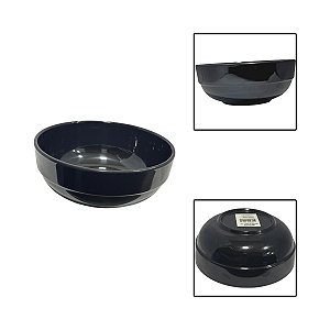 Tigela Bowl 500ml Melamina Preta Cumbuca Caldo Sopa