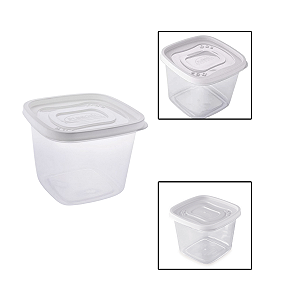 Pote de Plastico Quadrado 1,2L