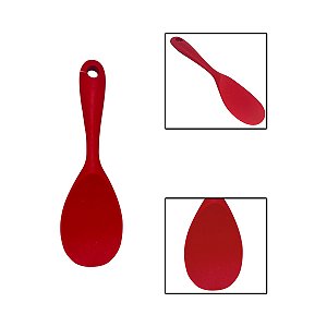 Colher Servir Silicone Vermelho