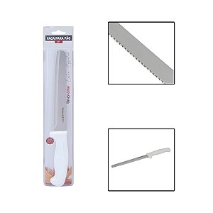 Faca Serrilhada 8" Inox Pão Bolos Tortas Linha Essential