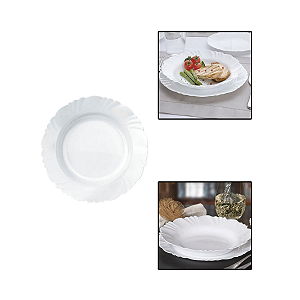 Prato de Vidro Petala Fundo 23,5 cm