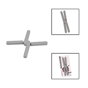 Descanso Suporte De Panela Dobrável Silicone Cinza