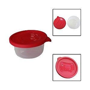 Pote Redondo Com Tampa Clic 650ML