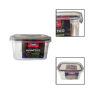 Pote Trava Mais Retangular Cristal 1,2L