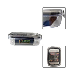 Pote Trava Mais Retangular Cristal 500ML