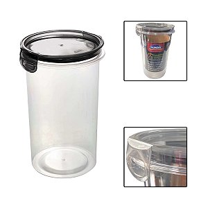 Porta Mantimentos Trava Mais Cristal Redondo 1,8L