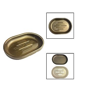 Saboneteira Blend Dourada Para Banheiro