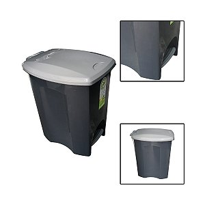 Lixeira Preta Com Pedal 14/15L