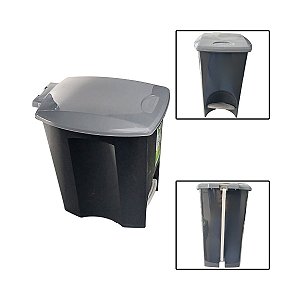 Lixeira Preta Com Pedal 7L