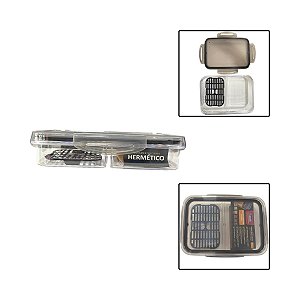Pote Trava Mais Cristal 2 Divisórias com Escorredor 1L