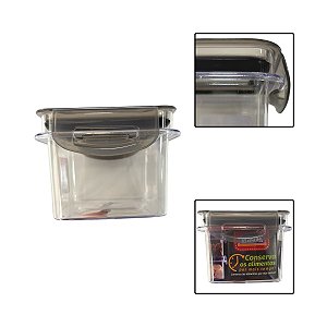 Porta Mantimento Trava Mais Quadrado Cristal 380ML