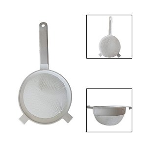 Peneira Plástica Branca 16cm para Grandes Porções