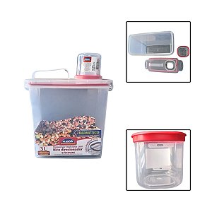 Dispenser Dosador 3L Com Bico Direcionador E Trava Hermético