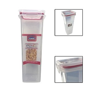 Porta Mantimentos Hermético Quadrado Trava Mais 1,6L