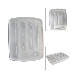 Porta Talheres Com Tampa 5 Divisórias