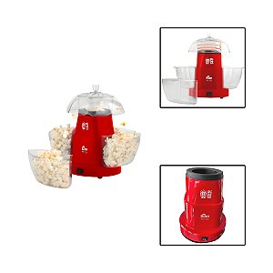 Pipoqueira Elétrica 4 Bocas Vermelha 127V Kian