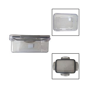 Porta Mantimento Trava Mais Cristal Retangular 2,6L