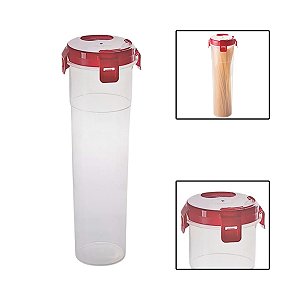 Pote Porta Massas Tampa Rosca Clic Dosadora