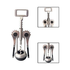 Saca Rolha Abridor de Garrafas Vinho Aço Inox Tipo Borboleta