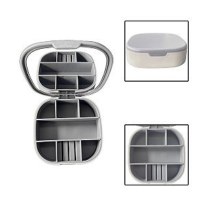 Mini Porta Joias Com Divisórias E Espelho