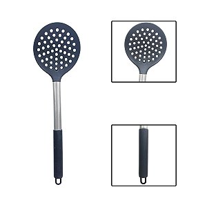 Escumadeira de Silicone Preto