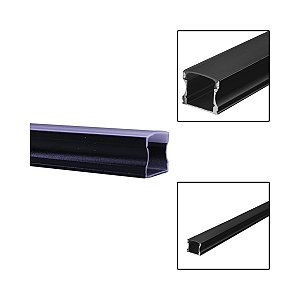 Perfil Pop Sobrepor Preto 1M Para Acabamento