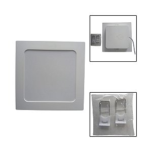Painel Led Embutir Quadrado 12W 16,9 X 16,9 Luz Branca Fria