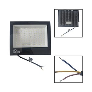 Projetor Refletor Led K100 19 X 15,7 Bivolt Luz Branca Fria