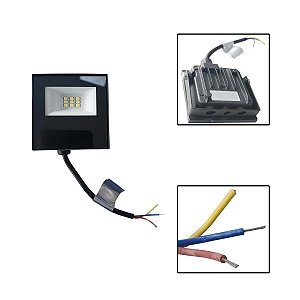 Projetor Refletor Led K10 6,5 X 6,5 Bivolt Luz Branca Fria