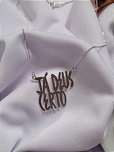 Colar já Deus certo em prata 925