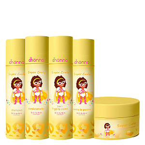Kit Infantil Super Curly - Dhonna | Cachos de Criança Definidos e Hidratados Por Mais Tempo