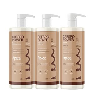 Trio Profissional Crespo Power Shampoo, Condicionador e Creme de Pentear - Apice Cosméticos | Cabelos Crespos Poderosos
