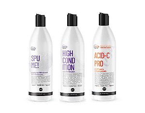 Kit Profissional Spume, High Condition e Acidificante 1L - Curly Care