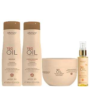Kit Completo Tec Oil 300g - Arvensis Professional | Tratamento Completo para Cabelos Porosos e Ressecados