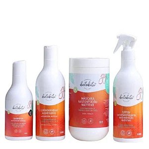 Kit Restauração Nutritiva Shampoo, Máscara, Condicionador e Spray - BetoBita |