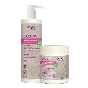 Duo Cachos Ativador e Gelatina 500mL - Apice | Cachos Hidratados, Definidos e com Movimento Natural!