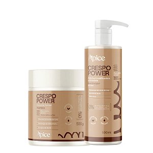 Duo Creme de Pentear e Gelatina Crespo Power 500mL - Apice | Seu Crespo mais Definido e Brilhoso