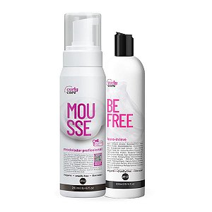 Duo Mousse Modelador e Be Free Leave-in Leve - Curly Care | Definição Natural e Volume na Medida